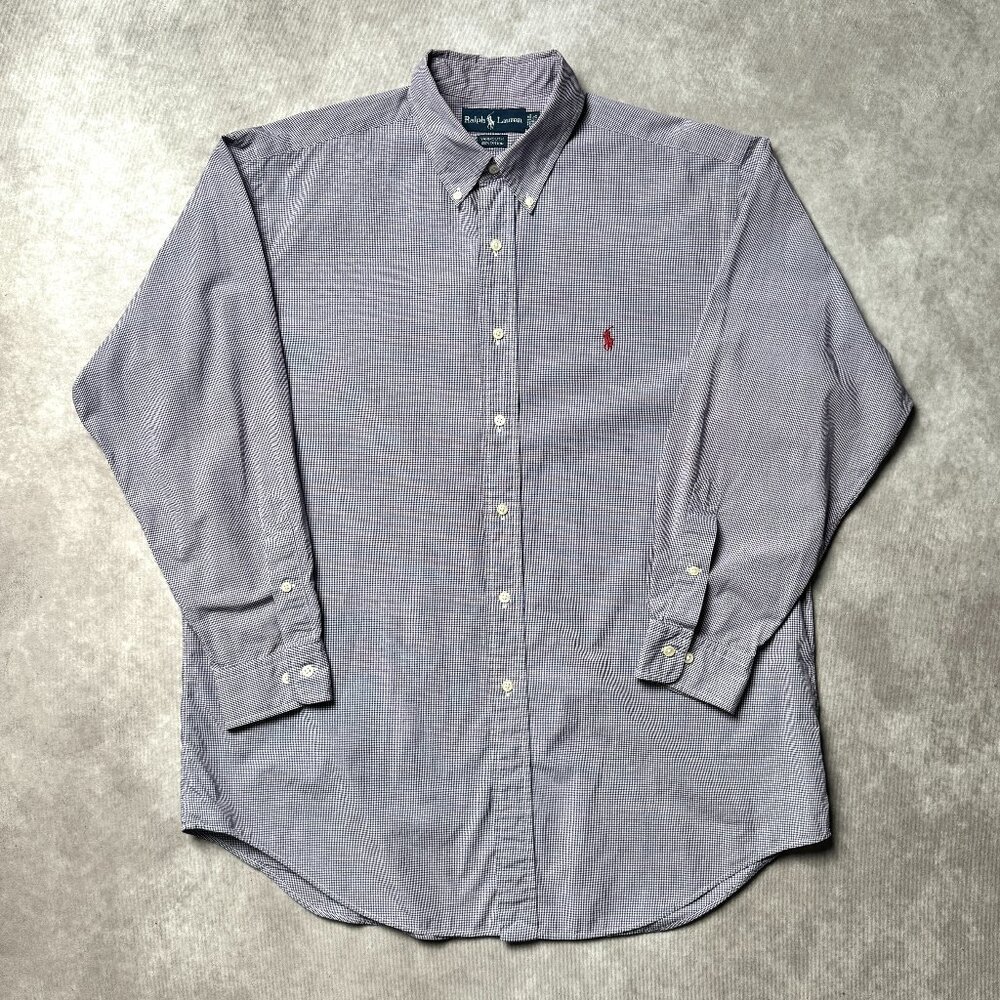 Ralph Lauren Men's White and Purple Shirt